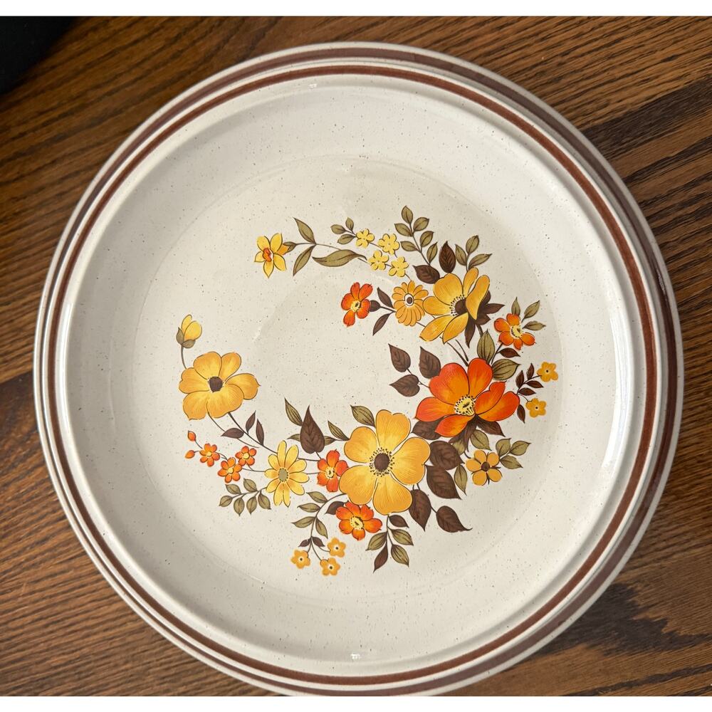 Vintage 70s Hearthside Chablis Stoneware Plate Set - Picture 14 of 15